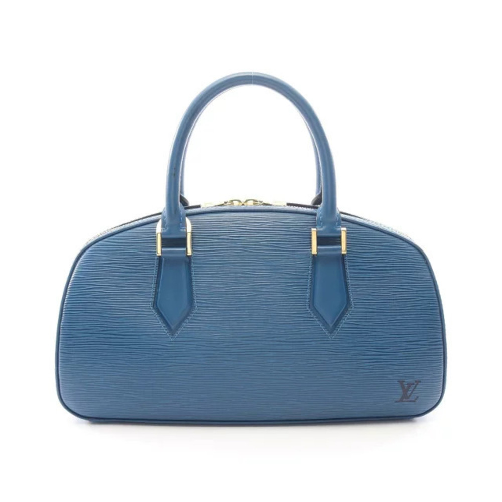 Louis Vuitton Jasmine Epi Myrtille Top Handle Bag Leather Blue